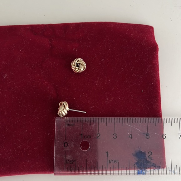 Boutique Gold Coloured Stud Earrings - Picture 10 of 10